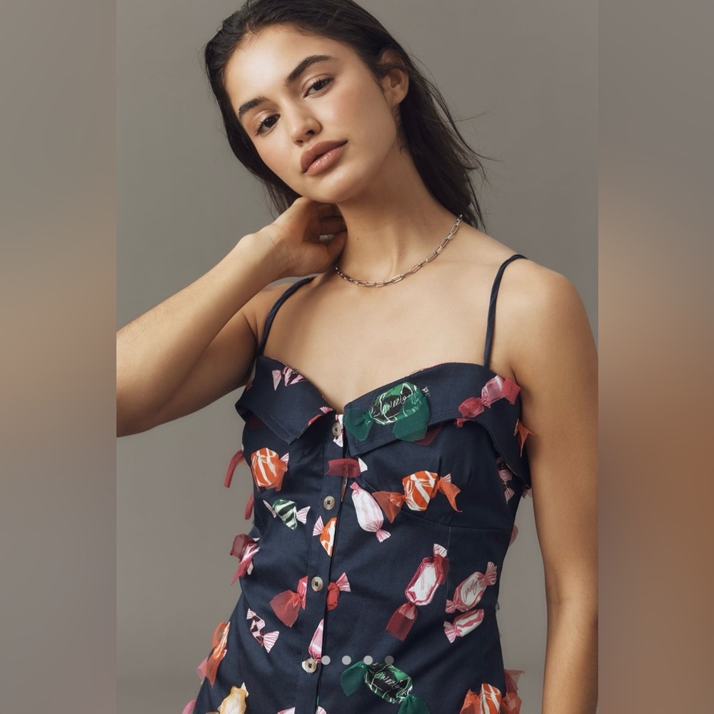 Anthropologie Maeve printed button down mini dress - Picture 3 of 11